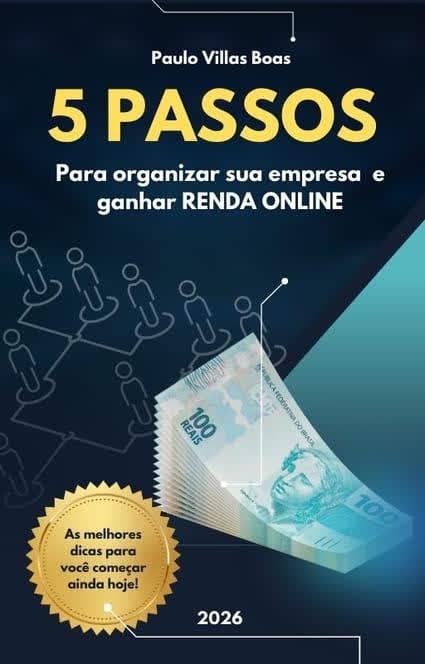 Capa do E-book: 5 Passos Práticos para Organizar sua Rotina e Gerar Renda Online